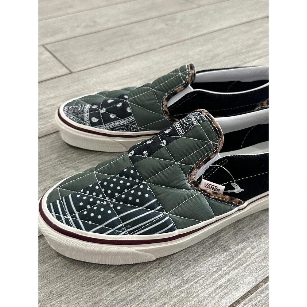 Vans Classic Slip-On 98 DX 'Anaheim Factory Quilted Mix' Patchwork Sneakers New! - Picture 9 of 12